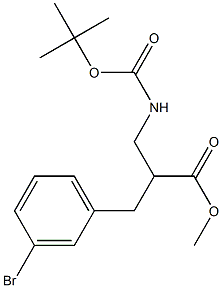 3-(3-BROMO-PHENYL)-2-(TERT-BUTOXYCARBONYLAMINO-METHYL)-PROPIONIC ACID METHYL ESTER Struktur