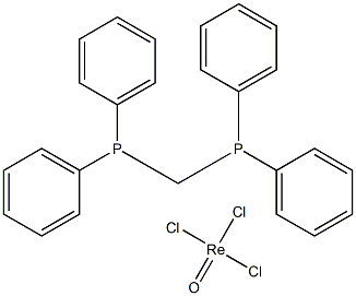 OXOTRICHLORO(BIS(DIPHENYLPHOSPHINO)METHANE)RHENIUM(V) Struktur