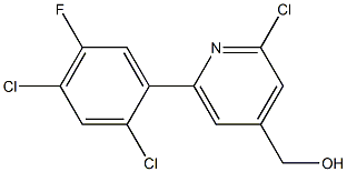 (2-CHLORO-6-(2,4-DICHLORO-5-FLUOROPHENYL)PYRIDIN-4-YL)METHANOL Struktur