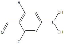 3,5-DIFLUORO-4-FORMYLPHENYLBORONIC ACID Struktur