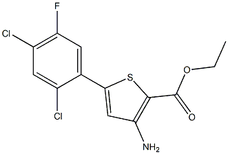 ETHYL 3-AMINO-5-(2,4-DICHLORO-5-FLUOROPHENYL)THIOPHENE-2-CARBOXYLATE Struktur