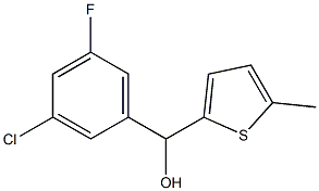 3-CHLORO-5-FLUOROPHENYL-(5-METHYL-2-THIENYL)METHANOL Struktur