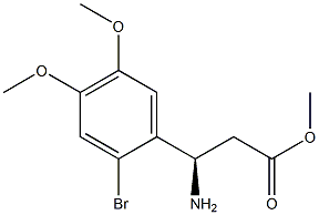 METHYL (3R)-3-AMINO-3-(2-BROMO-4,5-DIMETHOXYPHENYL)PROPANOATE Struktur