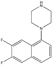 1-(6,7-DIFLUORO-NAPHTHALEN-1-YL)-PIPERAZINE Struktur