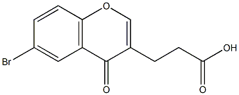 3-(6-BROMO-4-OXO-4H-CHROMEN-3-YL)PROPANOIC ACID Struktur