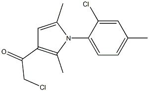 2-CHLORO-1-[1-(2-CHLORO-4-METHYLPHENYL)-2,5-DIMETHYL-1H-PYRROL-3-YL]ETHANONE Struktur