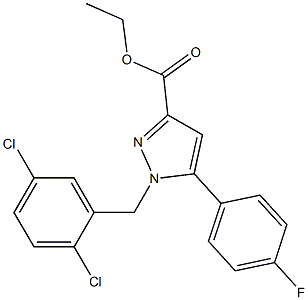 ETHYL 1-(2,5-DICHLOROBENZYL)-5-(4-FLUOROPHENYL)-1H-PYRAZOLE-3-CARBOXYLATE Struktur