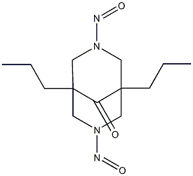 3,7-DINITROSO-1,5-DIPROPYL-3,7-DIAZABICYCLO[3.3.1]NONAN-9-ONE Struktur