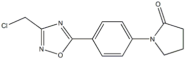 1-(4-[3-(CHLOROMETHYL)-1,2,4-OXADIAZOL-5-YL]PHENYL)PYRROLIDIN-2-ONE Struktur