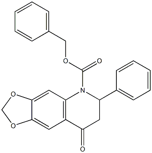 (2R)-5-BENZYLOXYCARBONYL-8-OXO-6-PHENYL-7,8-DIHYDRO-6H-[1,3]DIOXOLO[4,5-G]QUINOLINE Struktur