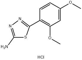 5-(2,4-DIMETHOXYPHENYL)-1,3,4-THIADIAZOL-2-YLAMINE HYDROCHLORIDE Struktur