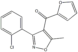 4-(2-FUROYL)-3-(2-CHLOROPHENYL)-5-METHYLISOXAZOLE Struktur