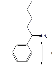 (1R)-1-[5-FLUORO-2-(TRIFLUOROMETHYL)PHENYL]PENTYLAMINE Struktur