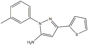 1-(3-METHYLPHENYL)-3-THIEN-2-YL-1H-PYRAZOL-5-AMINE Struktur