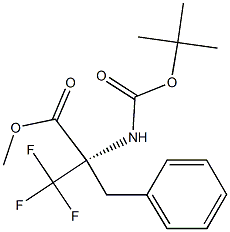 METHYL N-(TERT-BUTOXYCARBONYL)-A-(TRIFLUOROMETHYL)PHENYLALANINATE Struktur