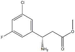 METHYL (3S)-3-AMINO-3-(5-CHLORO-3-FLUOROPHENYL)PROPANOATE Struktur