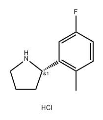 (2S)-2-(5-FLUORO-2-METHYLPHENYL)PYRROLIDINE Struktur