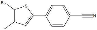 4-(5-BROMO-4-METHYLTHIOPHEN-2-YL)BENZONITRILE Struktur