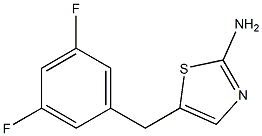 5-(3,5-DIFLUOROBENZYL)-1,3-THIAZOL-2-AMINE Struktur