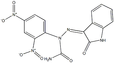 (3Z)-1H-INDOLE-2,3-DIONE 3-[N-(2,4-DINITROPHENYL)SEMICARBAZONE] Struktur