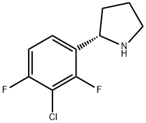 (2S)-2-(3-CHLORO-2,4-DIFLUOROPHENYL)PYRROLIDINE Struktur