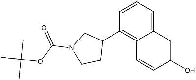 1-BOC-3-(6-HYDROXY-NAPHTHALEN-1-YL)-PYRROLIDINE Struktur