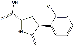 5-OXO-(+/-)-TRANS-4-(2-CHLOROPHENYL)-PYRROLIDINE-2-CARBOXYLIC ACID Struktur