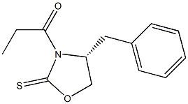 (R)-4-BENZYL-3-PROPIONYL-1,3-OXAZOLIDINE-2-THIONE Struktur