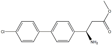 METHYL (3R)-3-AMINO-3-[4-(4-CHLOROPHENYL)PHENYL]PROPANOATE Struktur