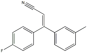 (E)-3-(4-FLUOROPHENYL)-3-M-TOLYLACRYLONITRILE Struktur