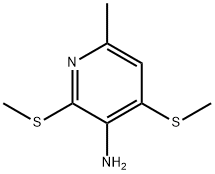 6-METHYL-2,4-BIS-METHYLSULFANYL-PYRIDIN-3-YLAMINE Struktur