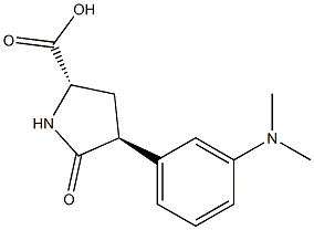 5-OXO-(+/-)-TRANS-4-(3-(N,N-DIMETHYLAMINO)PHENYL)-PYRROLIDINE-2-CARBOXYLIC ACID Struktur