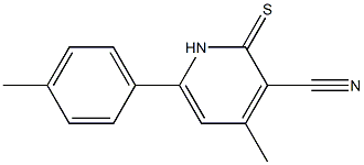 1,2-DIHYDRO-4-METHYL-2-THIOXO-6-P-TOLYLPYRIDINE-3-CARBONITRILE Struktur