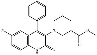 METHYL 1-(6-CHLORO-2-OXO-4-PHENYL-1,2-DIHYDROQUINOLIN-3-YL)PIPERIDINE-3-CARBOXYLATE Struktur