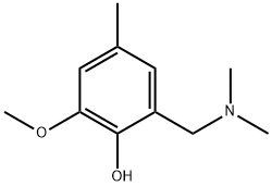 2-[(DIMETHYLAMINO)METHYL]-6-METHOXY-4-METHYLBENZENOL Struktur