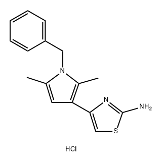 4-(1-BENZYL-2,5-DIMETHYL-1H-PYRROL-3-YL)-1,3-THIAZOL-2-AMINE HYDROCHLORIDE Struktur