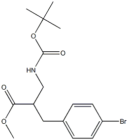 3-(4-BROMO-PHENYL)-2-(TERT-BUTOXYCARBONYLAMINO-METHYL)-PROPIONIC ACID METHYL ESTER Struktur