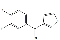 3-FLUORO-4-METHOXYPHENYL-(3-FURYL)METHANOL Struktur