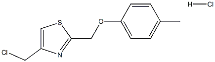 4-(CHLOROMETHYL)-2-[(4-METHYLPHENOXY)METHYL]-1,3-THIAZOLE HYDROCHLORIDE Struktur