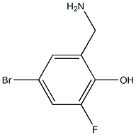 5-BROMO-3-FLUORO-2-HYDROXYBENZYLAMINE Struktur