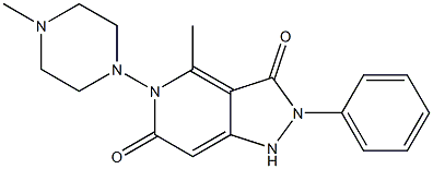 4-METHYL-5-(4-METHYLPIPERAZIN-1-YL)-2-PHENYL-1H-PYRAZOLO[4,3-C]PYRIDINE-3,6(2H,5H)-DIONE Struktur