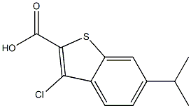 3-CHLORO-6-ISOPROPYL-1-BENZOTHIOPHENE-2-CARBOXYLIC ACID Struktur