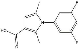 1-(3,5-DIFLUOROPHENYL)-2,5-DIMETHYL-1H-PYRROLE-3-CARBOXYLIC ACID Struktur