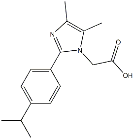 [2-(4-ISOPROPYL-PHENYL)-4,5-DIMETHYL-IMIDAZOL-1-YL]-ACETIC ACID Struktur