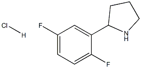 2-(2,5-DIFLUORO-PHENYL)-PYRROLIDINE, HYDROCHLORIDE Struktur