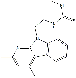 N-[2-(2,4-DIMETHYL-9H-PYRIDO[2,3-B]INDOL-9-YL)ETHYL]-N'-METHYLTHIOUREA Struktur