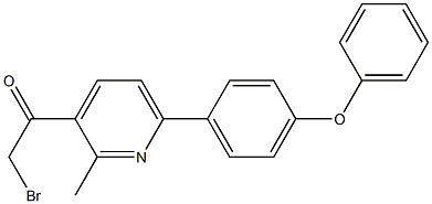 2-BROMO-1-(2-METHYL-6-(4-PHENOXYPHENYL)PYRIDIN-3-YL)ETHANONE Struktur