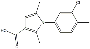 1-(3-CHLORO-4-METHYLPHENYL)-2,5-DIMETHYL-1H-PYRROLE-3-CARBOXYLIC ACID Struktur