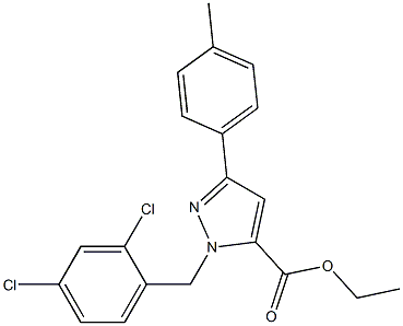 ETHYL 1-(2,4-DICHLOROBENZYL)-3-P-TOLYL-1H-PYRAZOLE-5-CARBOXYLATE Struktur