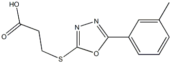 3-([5-(3-METHYLPHENYL)-1,3,4-OXADIAZOL-2-YL]THIO)PROPANOIC ACID Struktur